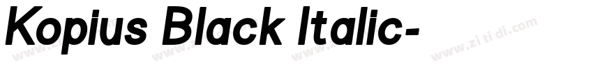 Kopius Black Italic字体转换